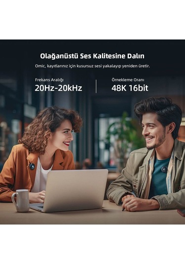 Boya Omic-d Wireless İkili Yaka Mikrofonu Siyah