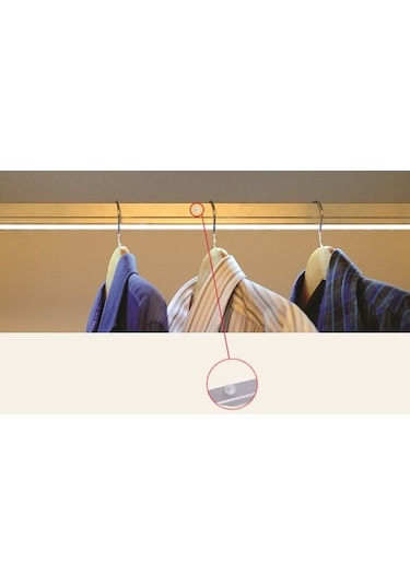 Gürçay Ledli Dolap Askı Borusu Pilli Hareket Sensörlü 30-60Cm