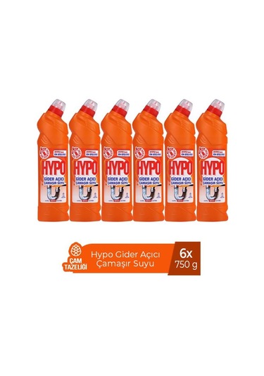 Hypo Gider Açıcı Çamaşır Suyu Çam Tazeliği 6 x 750 G