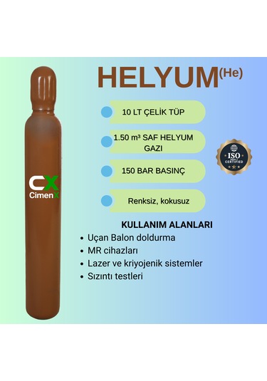 Helyum Balon Gazı Dolu-tekrar Doldurulabilir 10 Lt