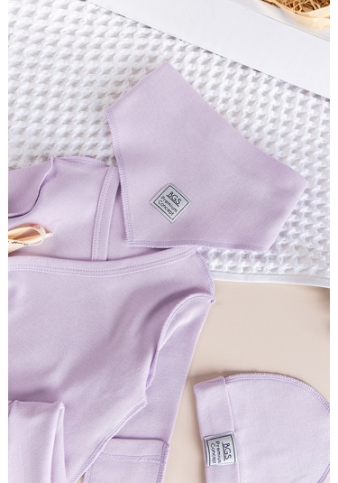 Kendinden Eldivenli Natural Bebek Hastane Çıkışı Bebek Takımı Çok Renkli