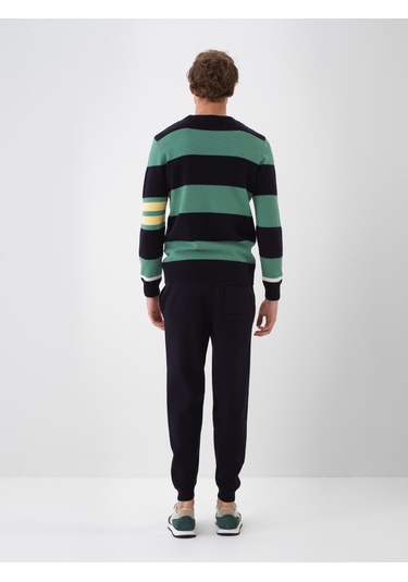 Lacivert Doğal Yün Dokulu Regular Fit Pantolon 801843 Lacivert