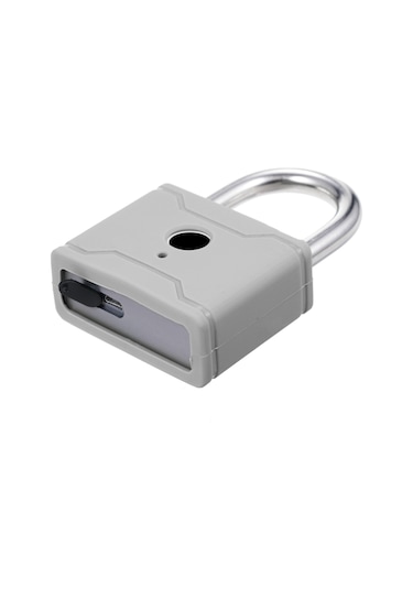 Hallow-t1006d Akıllı Parmak İzi Asma Kilit Şarj Edilebilir,gri