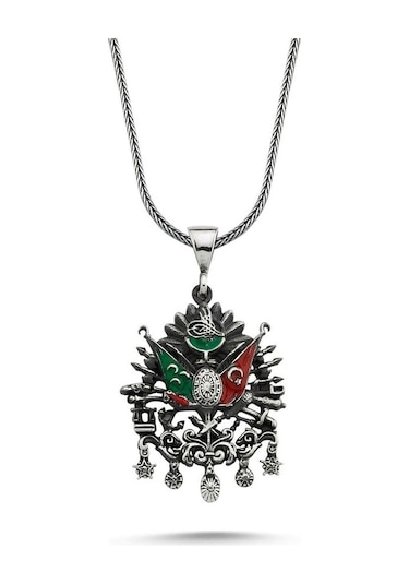 Osmanlı Devlet Arması 60 Cm 925 Gümüş Kolye (520436406)