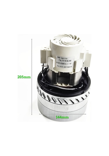 Emb İtalyan 220v 1800w Üçfan Yıkamalı Süpürge Motoru