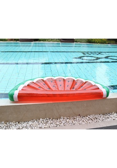 Ikkb Yeni Yetişkinler İçin Şişme Karpuz Yarım Daire Yüzen Yatak, Yatar Koltuk, Pvc Yüzme Simidi, Cankurtaran Simidi