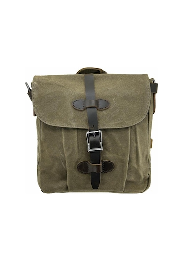 Ççs 31487 Mumlanmış Kanvas Retro Omuz Çantası Haki