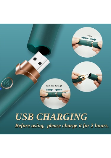 Yifomall Çift Amaçlı Şarj Edilebilir Masaj Fırçası - 10 Titreşim Modu + Isıtma Özellikli