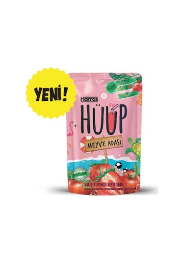Hüüp Katkısız Karışık Kırmızı Meyve Suyu Elma Çilek Siyah Dut Limon X 20 Adet