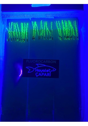Florocarbon Arnavut Çaparisi 12 No 3lü Paket 0.12/0.24 Uv Yeşil