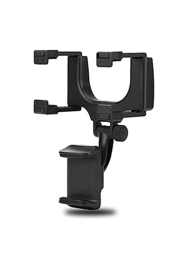Ams Net Araç İçi Dikiz Aynaya Takılan Telefon Tutucu Otomobil İçi Telefon Tutma Aparatı Siyah