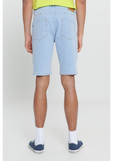 Ac&Co / Altınyıldız Classics Erkek Acık Mavı Slim Fit Dar Kesim Pamuklu Esnek Denim Şort
