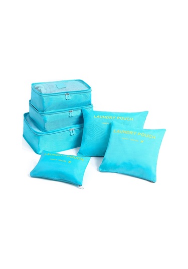 Mufunye Fabrika Satışı Oxford Kumaş 6 Parçalı Seyahat Seti - Takım Elbise Ve İç Çamaşırı Organizasyon Çantası Gri Gri