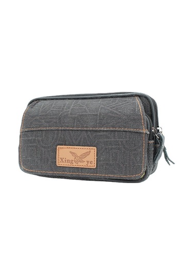 Maiyame Erkekler İçin Çift Katlı Deri Bel Çantası - Cep Telefonu, Parça Taşıma - Dayanıklı, 17x10x4cm - İnşaat, Günlük Kullanım