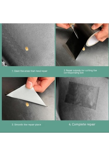 Novahub Kendinden Yapışkanlı Alüminyum Bant - Siyah - 5cmx10m - Kanepe Onarımları - Kendinden Yapışkanlı Mobilya İlk Yardım Yamaları