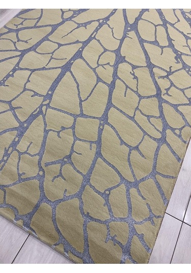 Saray Halı Vizyon 11145 Rs 150X230 Krem Gri Simli Ağaç Model 4 M2