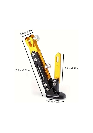 Chuangyinshop Iron Construction Agir Hizmet Ayarlanabilir Motorcycle Kickstand Red Cift Pozisyon Yay Kilidi