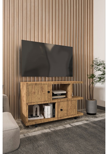 Tv Ünitesi,kitaplık,mutfak Dolabı,ergonomik İşlevsel Dolap,portatif Minifix Kurulum Atlantik Çam