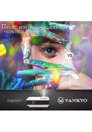 Vankyo Leisure 410 5G WiFi 1080P Destekli 240" Dahili Hoparlör PS5/PS4/XBOX/HDMI Projeksiyon Cihazı