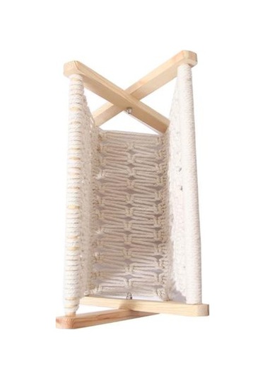 Nordic Pamuk Dokuma Depolama Sepeti Boho Makrome Magazin Raf Masaüstü Kitap Raf Dekoratif Raflar