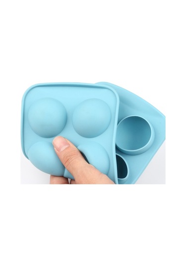 Yystore Yaratıcı Diy Mutfak Buz Kalıbı Yarı Dairesel Buz Küpü Buz Kalıbı Kırmızı