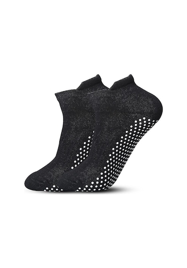 Teltree Yumuşak Silikonlu Anti Kayma Pilates Çorapları, Nefesli Pamuk, Ev/stüdyo/spor İçin, Kadın Erkek 4'lü Paket Diğer