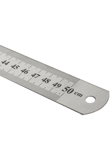 Paslanmaz Çelik Cetvel Ön Yüzü Cm / Arka Yüzü İnch 50cm 50 M