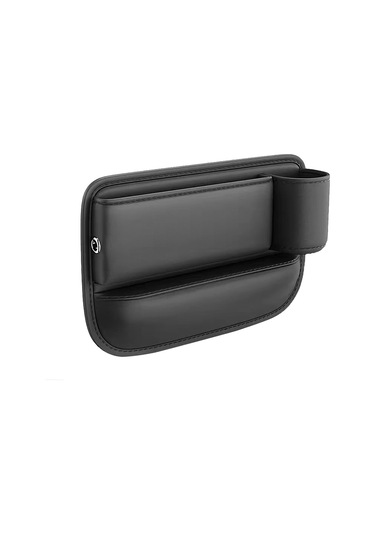 Suofeng Araç Koltuk Aralığı Deri Depolama Kutusu, İç Mekan Düzenleyici, Telefon Şarj Delikli, Evcilcik Saklama, Evrensel Uyumlu Siyah