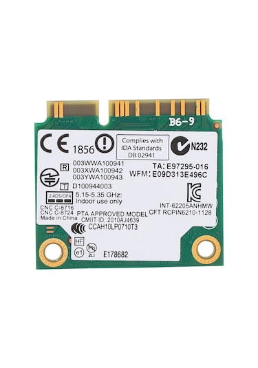 Shineyee Thinkpad/hp İçin Intel 6205an Mini Pcıe Kablosuz Kart - 300mbps, 2.4g/5g Çift Bant, Fru 60y3253, Bıos Beyaz Listesi Olmadan Direk Kullanım, Fn+f5 Desteği