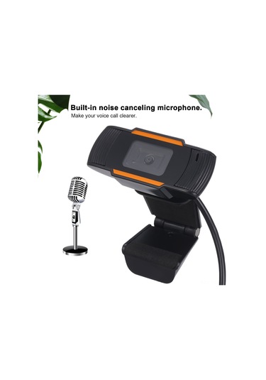 Yuntech01 Usb 2.0 Siyah 720p Hd Webcam, Otomatik Tanıma, Dahili Mikrofon, 150cm Kablolu, Cmos Sensörlü Bilgisayar Kamerası