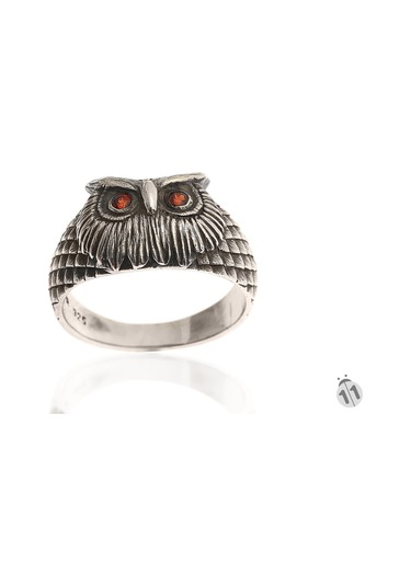 Mineral Takı Garnet Baykus Tasarım Yüzük