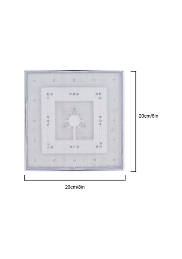 Pazly Led Yağmur Duş Başlığı Kare Otomatik Rgb Renk Değiştiren Sıcaklık Sensörlü Banyo Duşu Gümüş