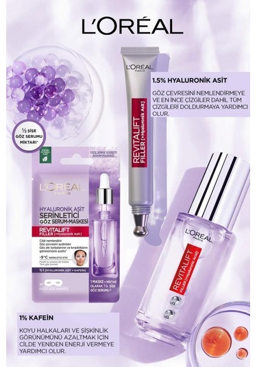 L'Oréal Paris Filler Göz Bakımı Seti 3'lü