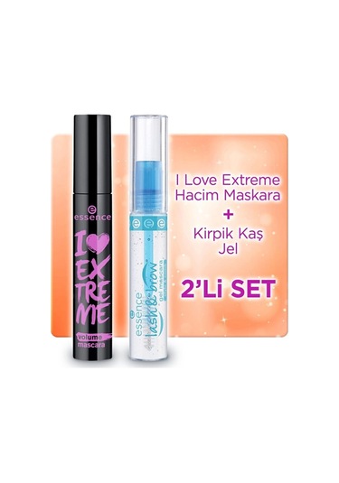 Essence Extreme Crazy Hacim Maskara + Kaş Kirpik Jeli