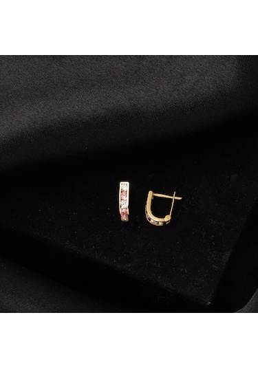 Bilezikci 14 Ayar Altın Pembe Bebek Küpesi KPDLY14K28470