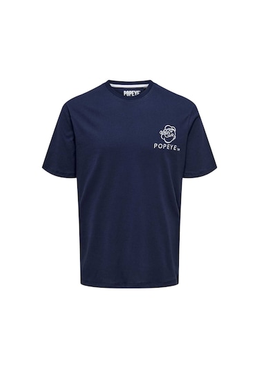 Only Erkek Popeye Regular Kısa Kollu Tişört 22029521 Lacivert