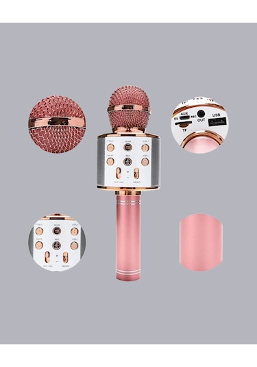 Taşınabilir Karaoke Mikrofon Bluetooth, Usb Ve Aux Girişli