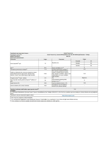 Regal BM 310 3 Programlı 12 Kişilik Bulaşık Makinesi