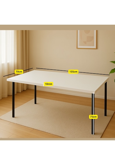 Yemek Çalışma Masası 105 70 Metalayaklı