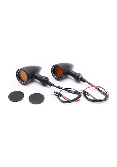 Z006 1 Çift 12v Modifiye Evrensel Motosiklet Led Dönüş Sinyali Siyah