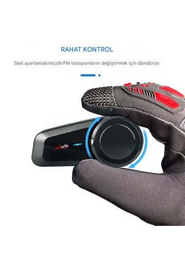 Ultratekno Maxto M2 Su Geçirmez Motosiklet Kask Kulaklık Intercom