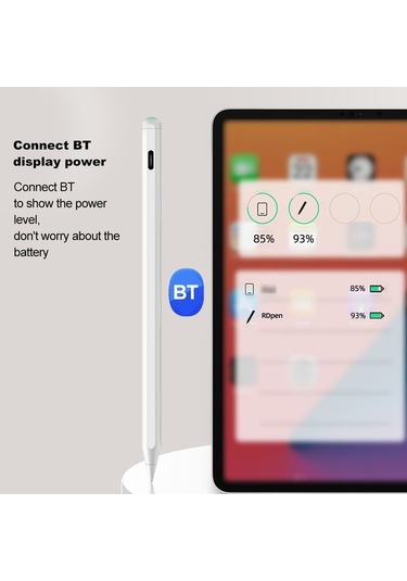 Pazly İpad Stylus Manyetik Şarjlı Type-c & Kablosuz, Gerçek Zamanlı Güç Çift Modlu