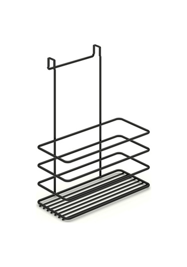 Teknotel Askılı Dolap İçi Tek Katlı Banyo&mutfak Rafı Mat Siyah S Siyah