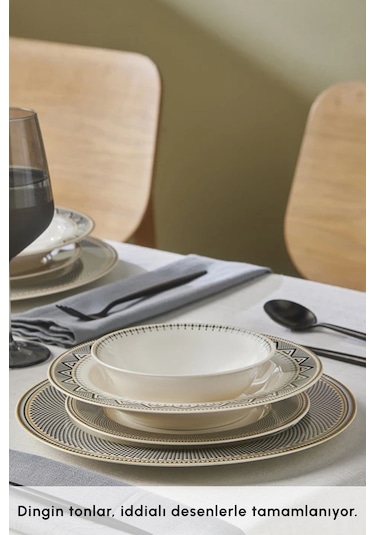 Karaca  Forever Bone Globe 24 Parça 6 Kişilik Yemek Takımı