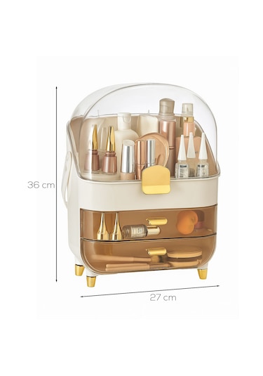 Porsima Ak-865 Çok Amaçlı Organizer 3 Katlı 2 Çekmeceli Kozmetik Ürün Parfüm Krem Takı Makyaj Düzenleyici Çok Renkli