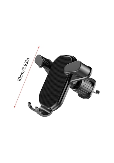 Jeemson Araç Telefon Tutucu, 360 Derece Döner, Metal Klipsli Havalandırma Çıkışlı, Sürtünme Engellici, Evrensel Uyumlu, Sabit Konumlandırma Siyah