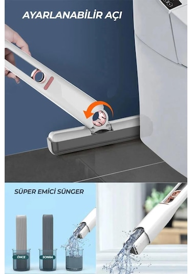 Çift Taraflı Mini Mop Her Eve Lazım Kolay Temizlik Sık Bırak Katl