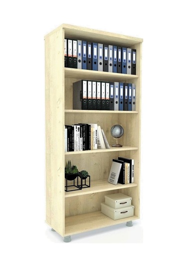 Modüler Dünyası Büyük Boy Kitaplık Dosya Dolabı Meşe - 80X35X188 Meşe