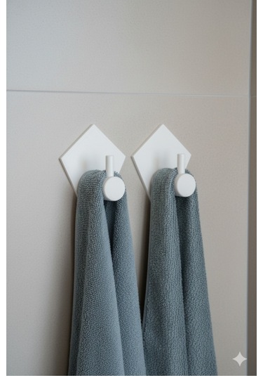 2 Li Askılık Kapı Arkası, Duvara Monte, Dayanıklı Malzeme, Yeşil 38 Yeşil