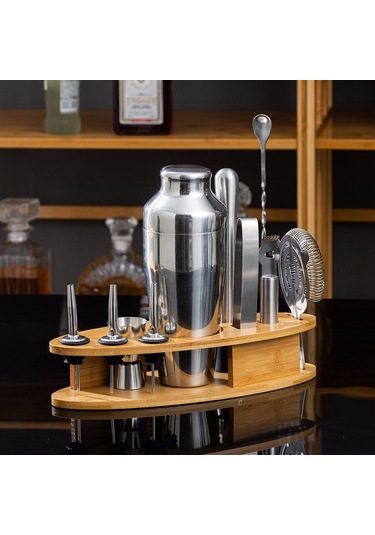 11 Parçalı Paslanmaz Çelik Kokteyl Şeker Seti - Profesyonel Bar Malzemeleri 700 Ml